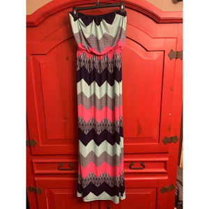 Trixxi Strapless Sundress Size Small NWOT Perfect Shape Maxi Dress Mint Pink